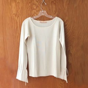 Loyandford silk cashmere sweater, bell sleeves, S